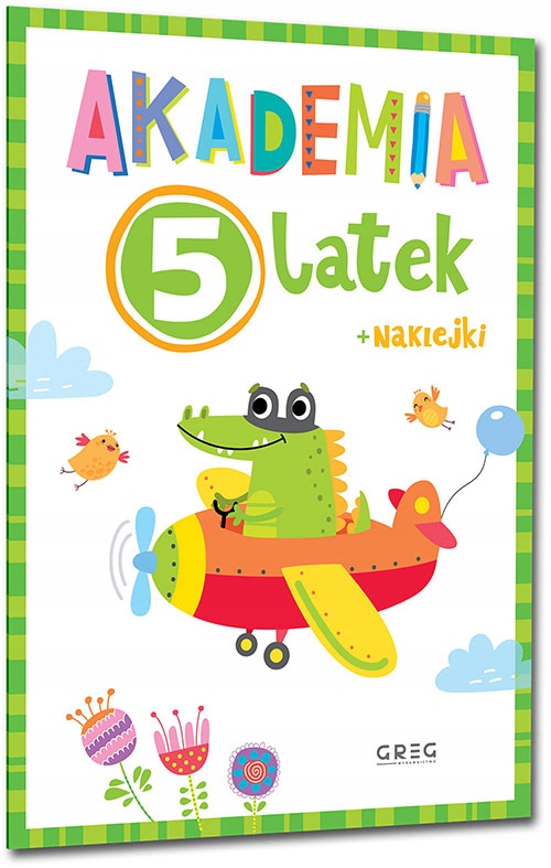 GREG AKADEMIA 5-LATKA + NAKLEJKI ĆWICZENIA ZADANIA