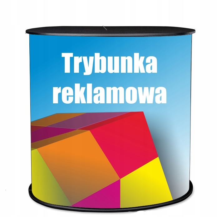 Trybunka Reklamowa Lada Promocyjna Stolik Stoisko DUŻA z PÓŁKĄ i WYDRUKIEM
