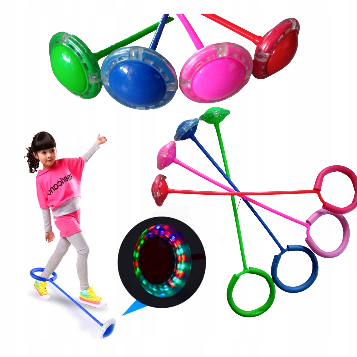 HULA HOP NA NOGĘ SKAKANKA SKIPPER ŚWIECĄCA LED DLA DZIECKA DZIEWCZYNKI