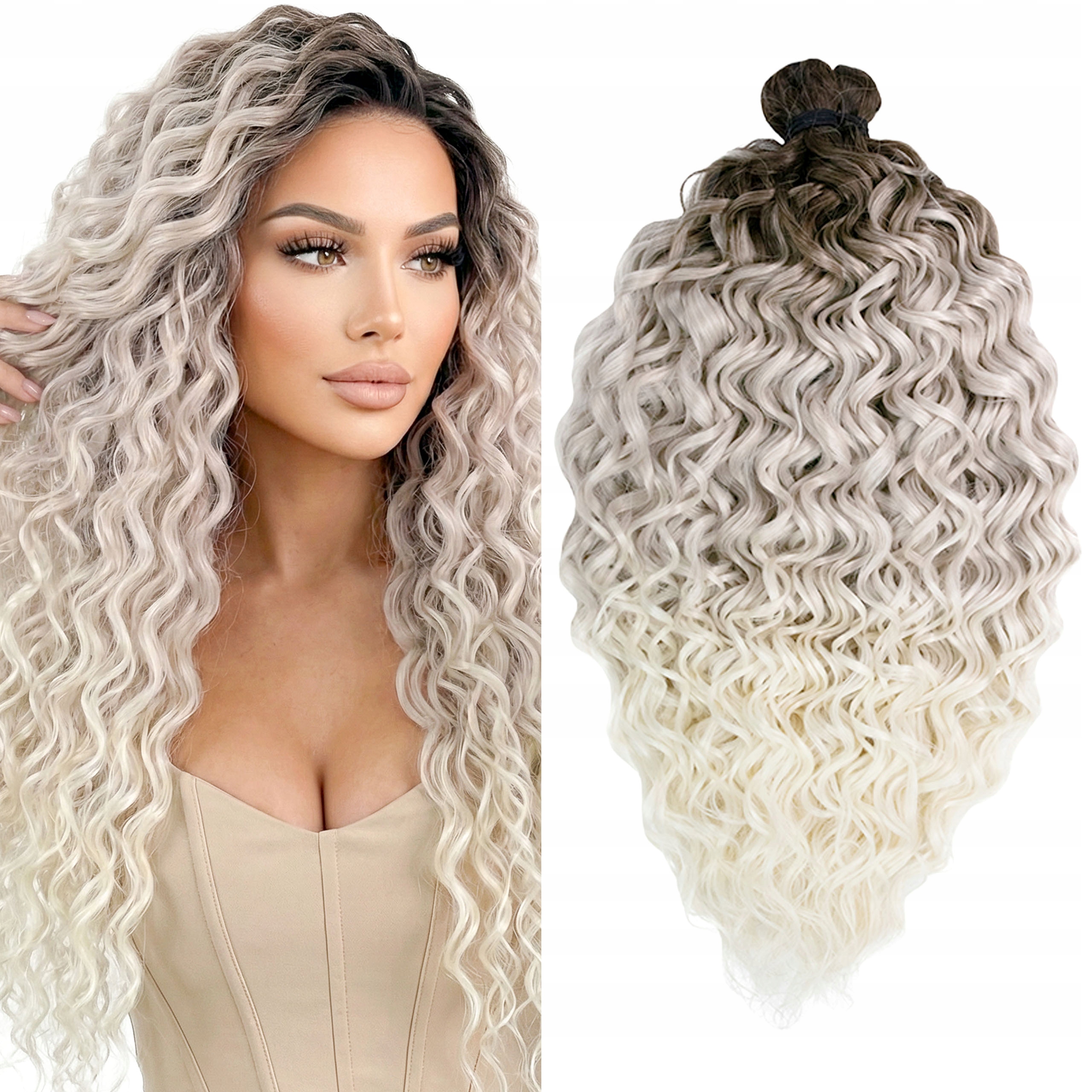 Włosy syntetyczne sztuczne fale Afroloki Jessica Pro 20" 50cm 300g ombre