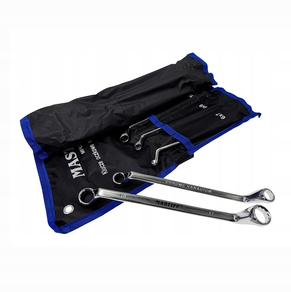 Klucze Oczkowe Odgięte 6 22 mm Zestaw Kluczy Odgiętych Oczkowych 8 szt