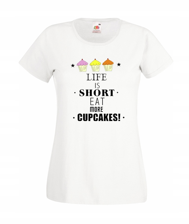 

S Koszulka Damska Ciacho Ciastko Babeczka Wzory