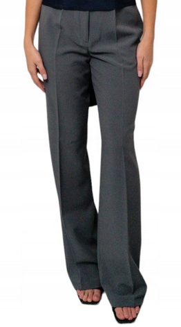 Elegantní dámské kalhoty popelavé barvy, velikost M