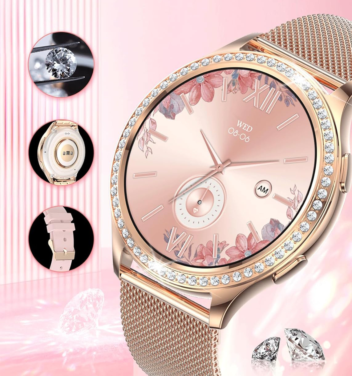 SMARTWATCH DAMSKI ZEGAREK POLSKIE MENU SPORT ZDROWIE ROZMOWY PL Model inny