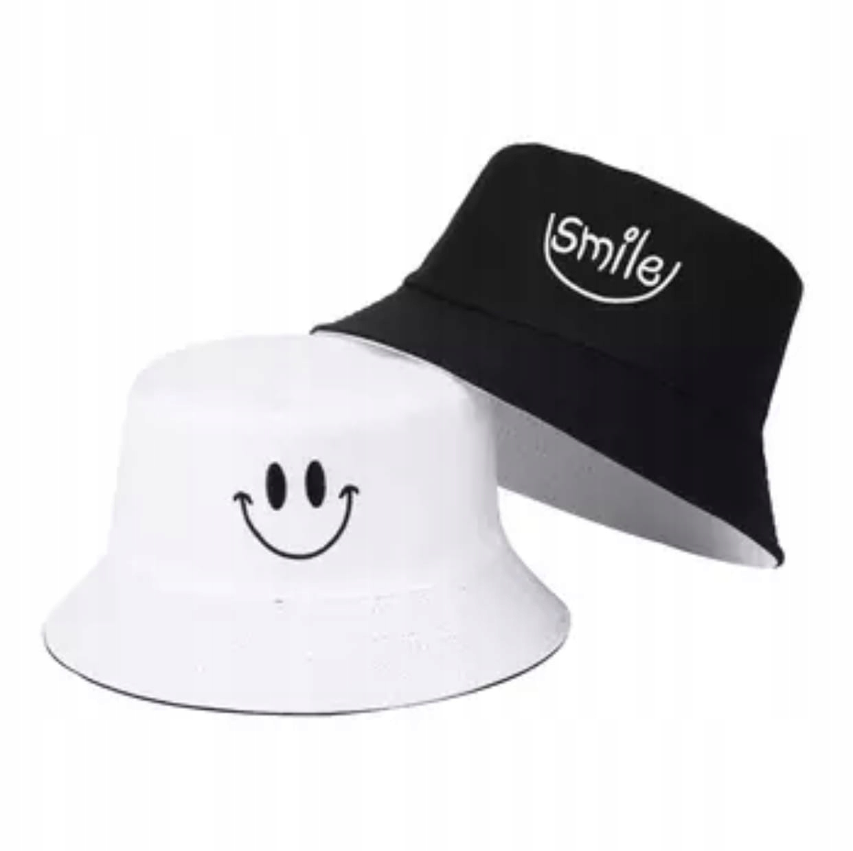 

Kapelusz czapka dwustronna Smile biała czarna