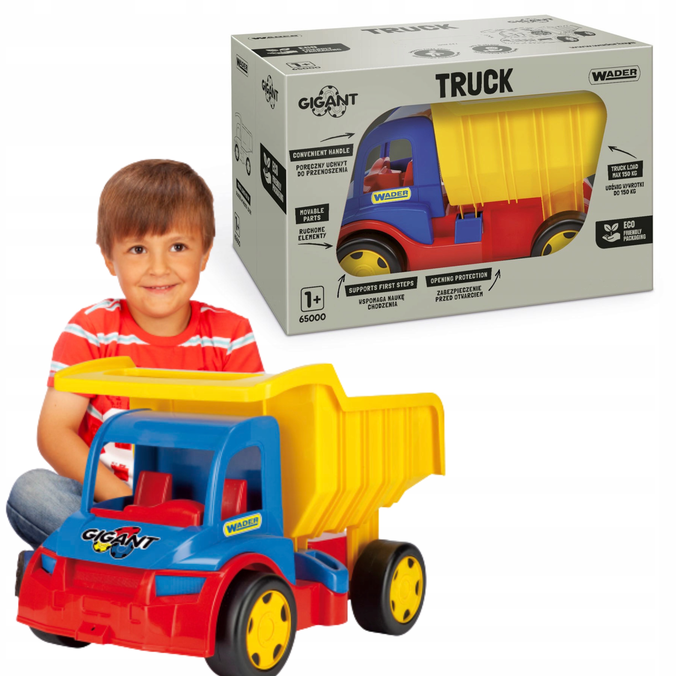 

Wader 65000 Wywrotka Gigant Karton Udźwig 150kg