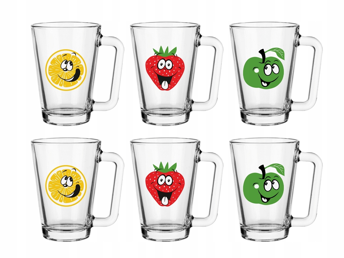 

6 x Kubek 250ml Dla Dzieci Owoce,
