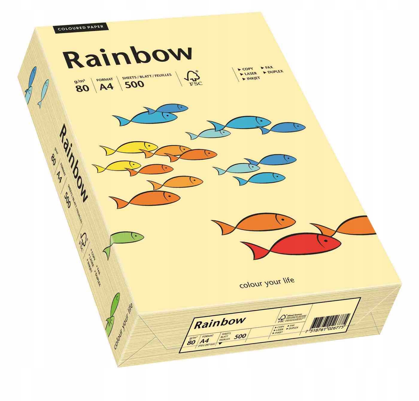 Papier ksero A4/ 80g /06/ Rainbow kość słoniowa