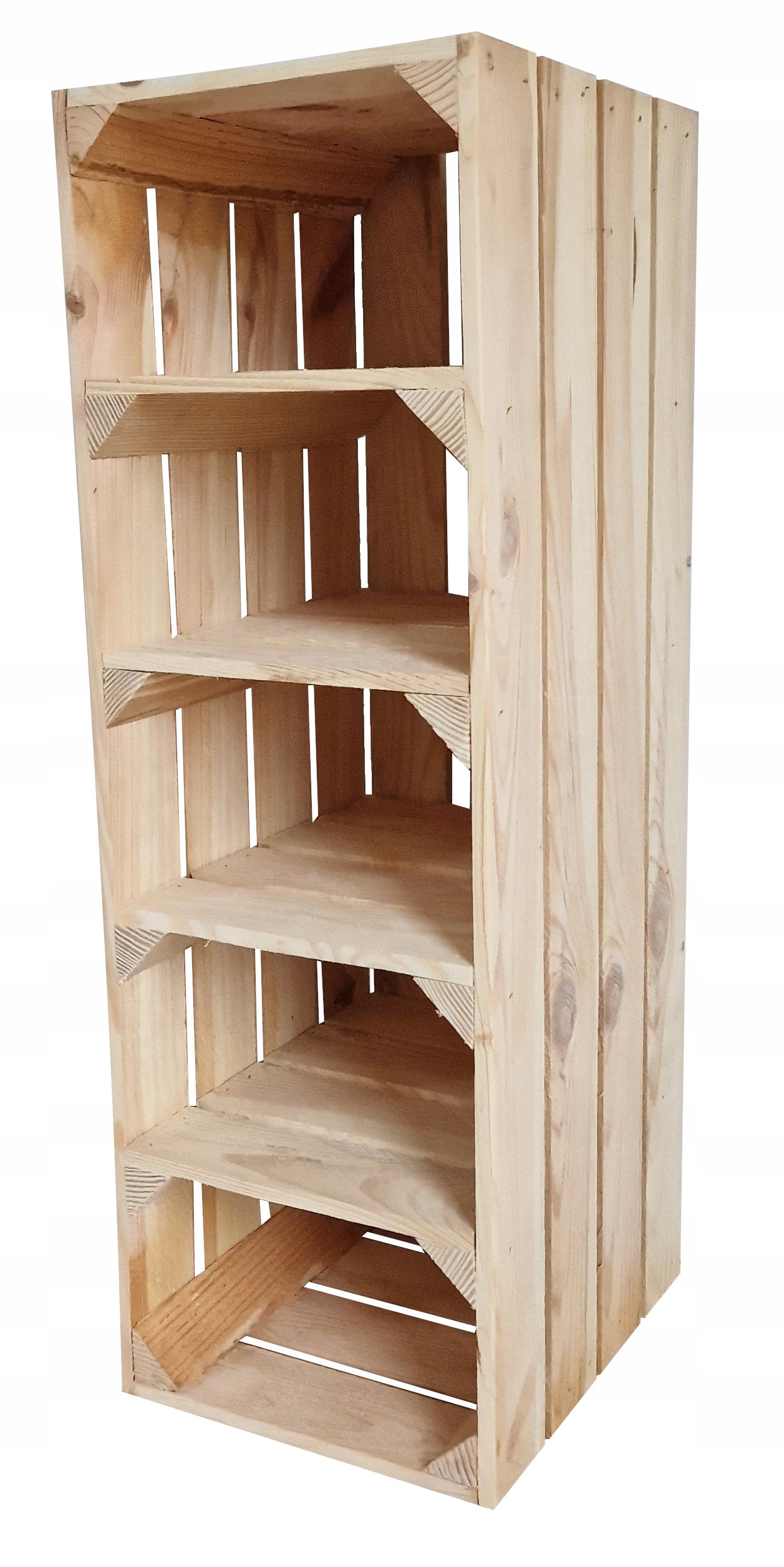 Dřevěné Regály Na Boty S 5 Úložnými Místy, Přírodní Barva