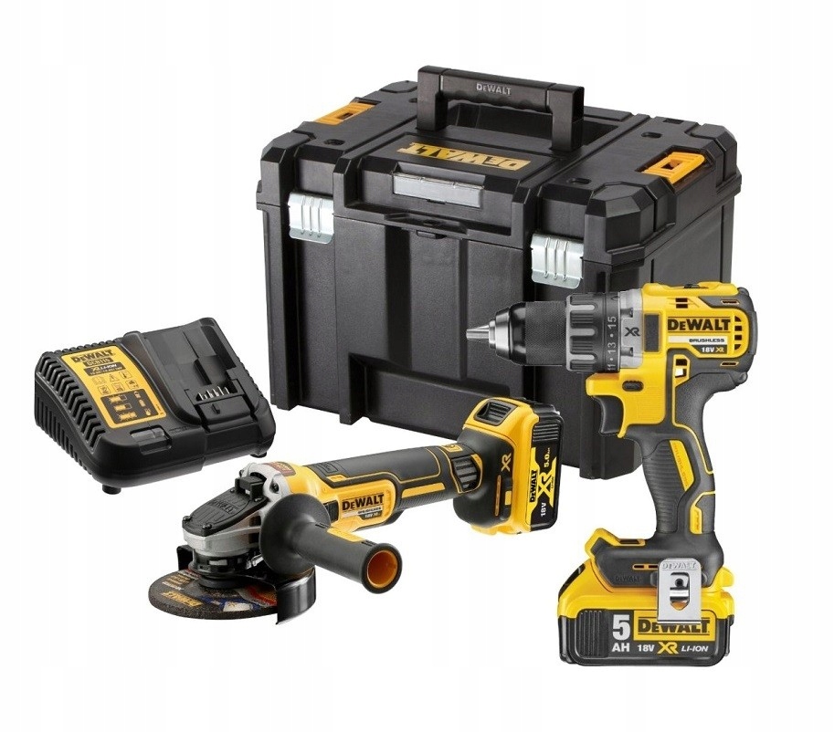 

Zestaw DeWalt Wkrętarka Szlifierka 2x5,0Ah kufer