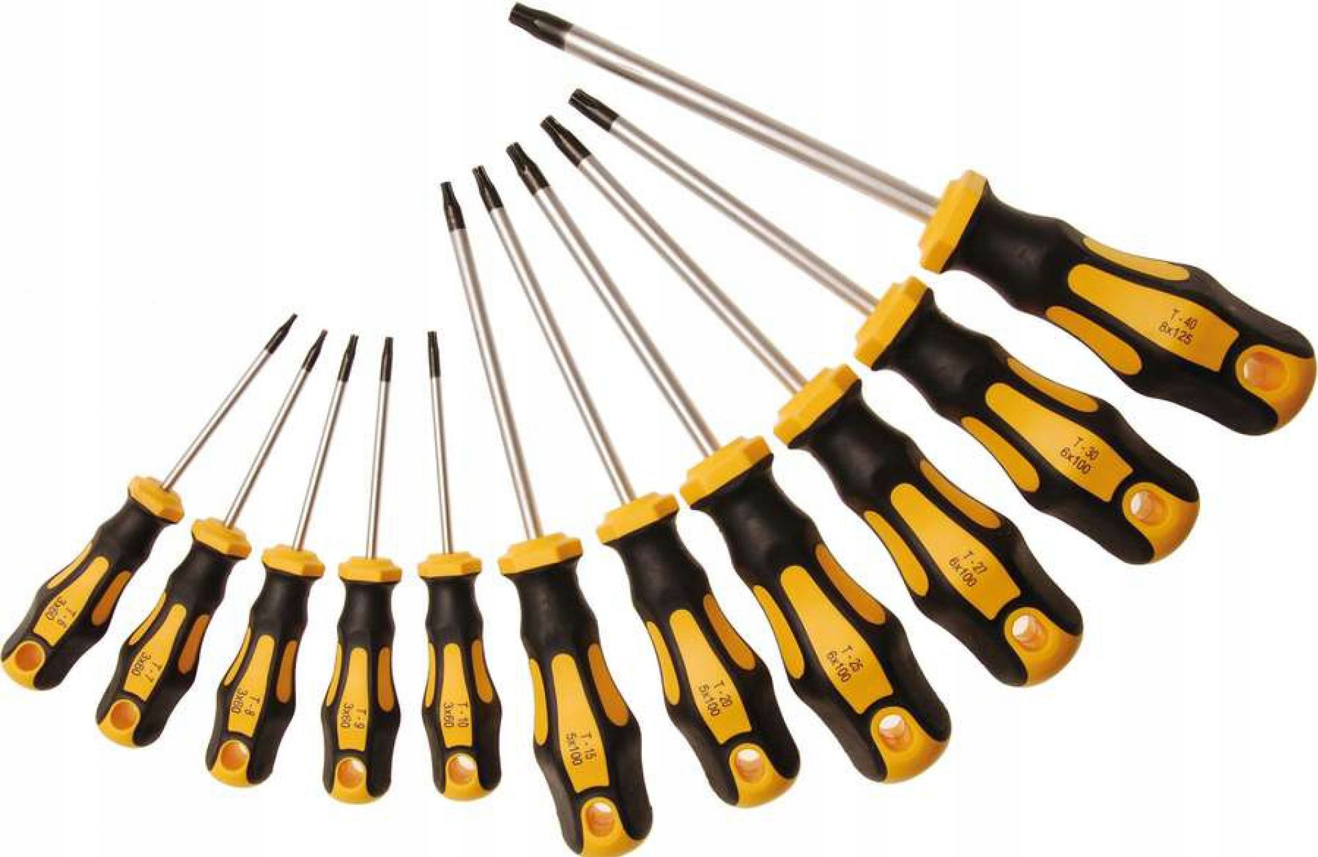 

Wkrętaki Torx T6-T40 z otworem magnetyczne 11 szt