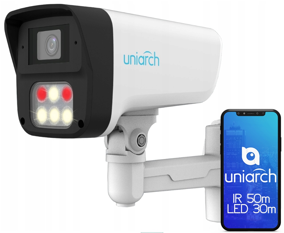 Monitoring IP Zestaw 8 Kamer Uniarch IPC-B213-APF40W 3MPx Dual Light Apka EAN (GTIN) 5904035379757