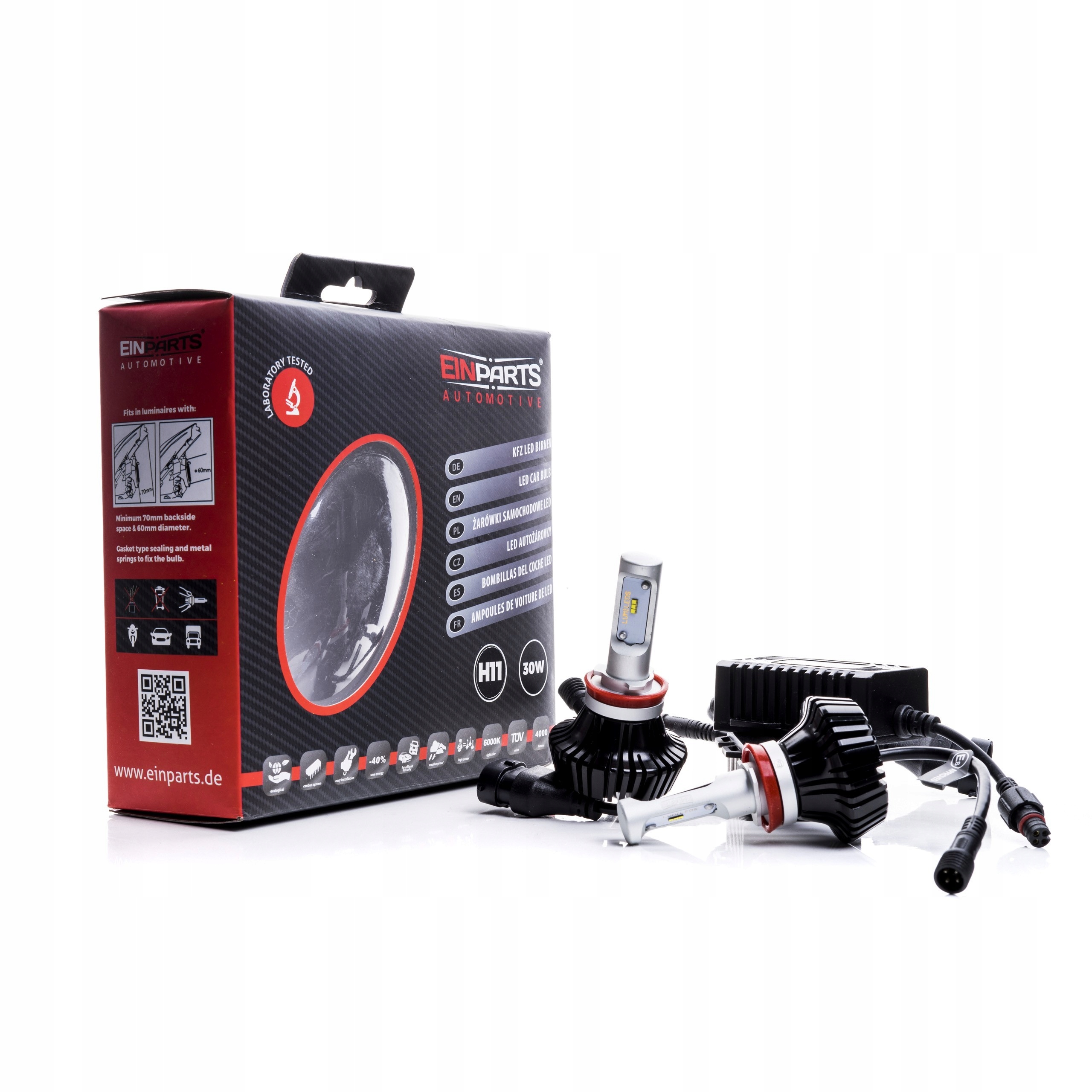 Led Automobilové Žiarovky H11 12/24V Canbus 6000K