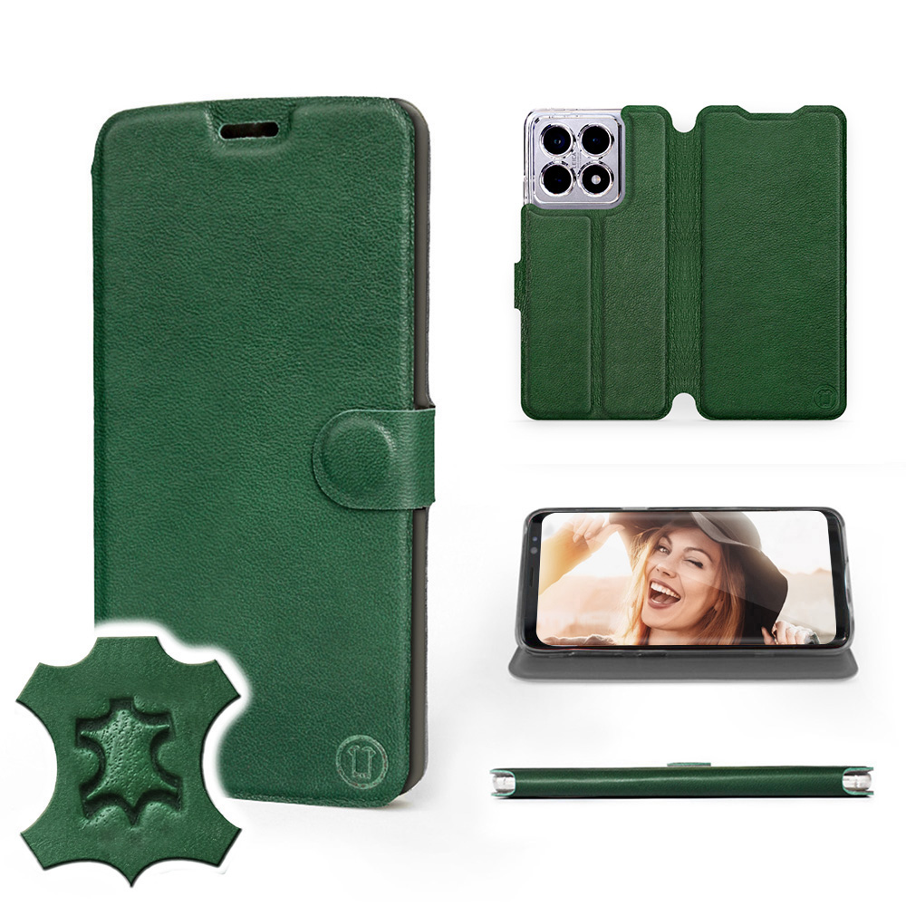 Etui Mobiwear do Xiaomi 14T Pro Green Leather