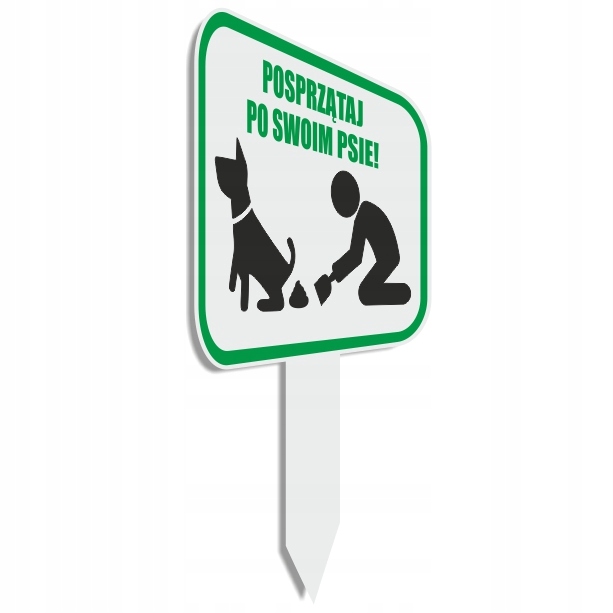 Tabliczka tablica Posprzątaj po swoim psie 30x20 Marka bez marki