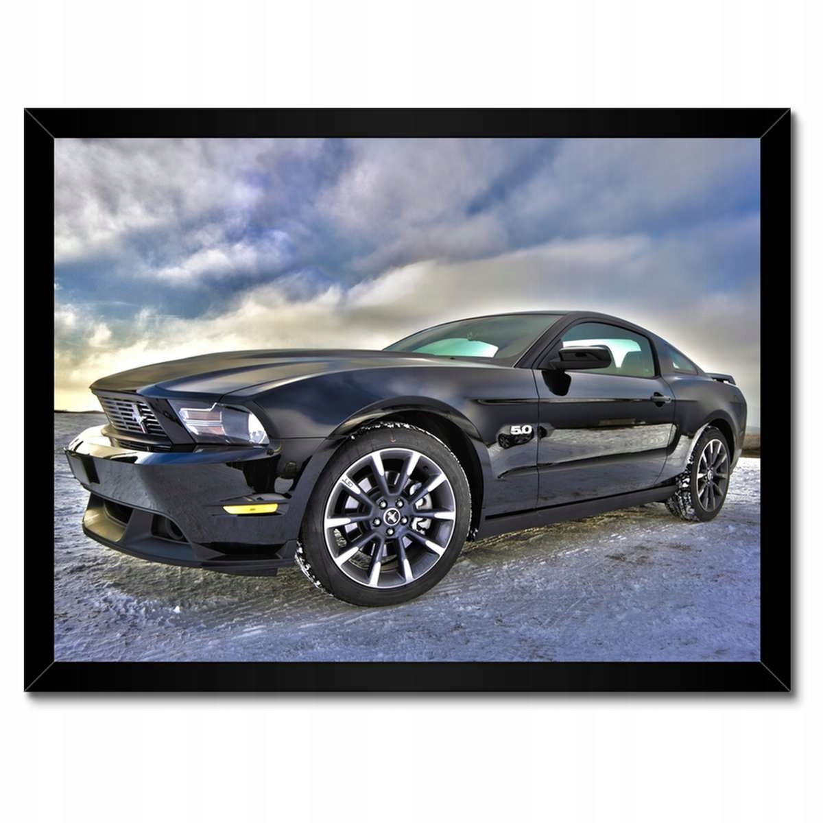 Plakáty v rámu 40x30 Ford Mustang v zimě