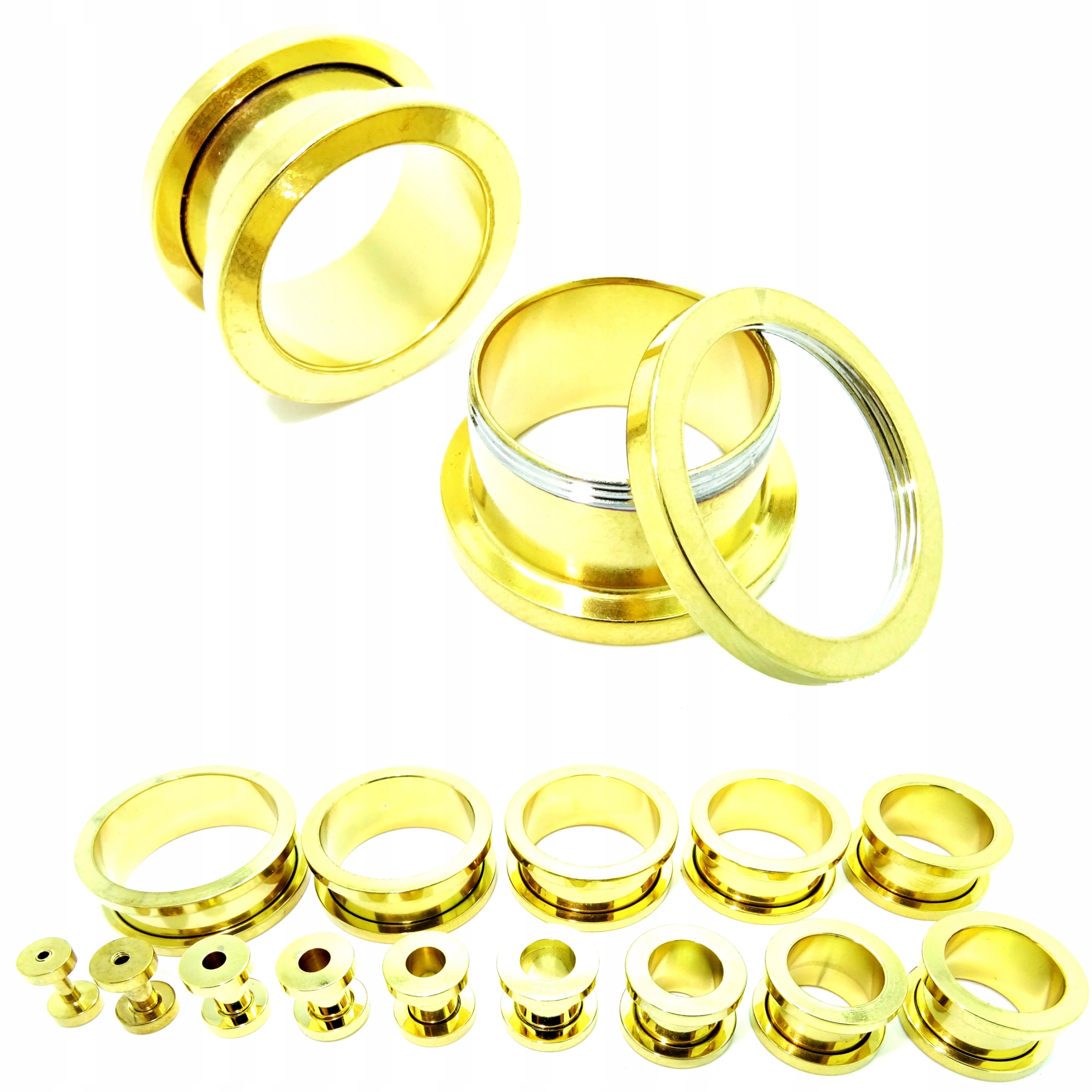 

Tunel Plug Klasyczny Odkręcany Metal Złoty 6mm