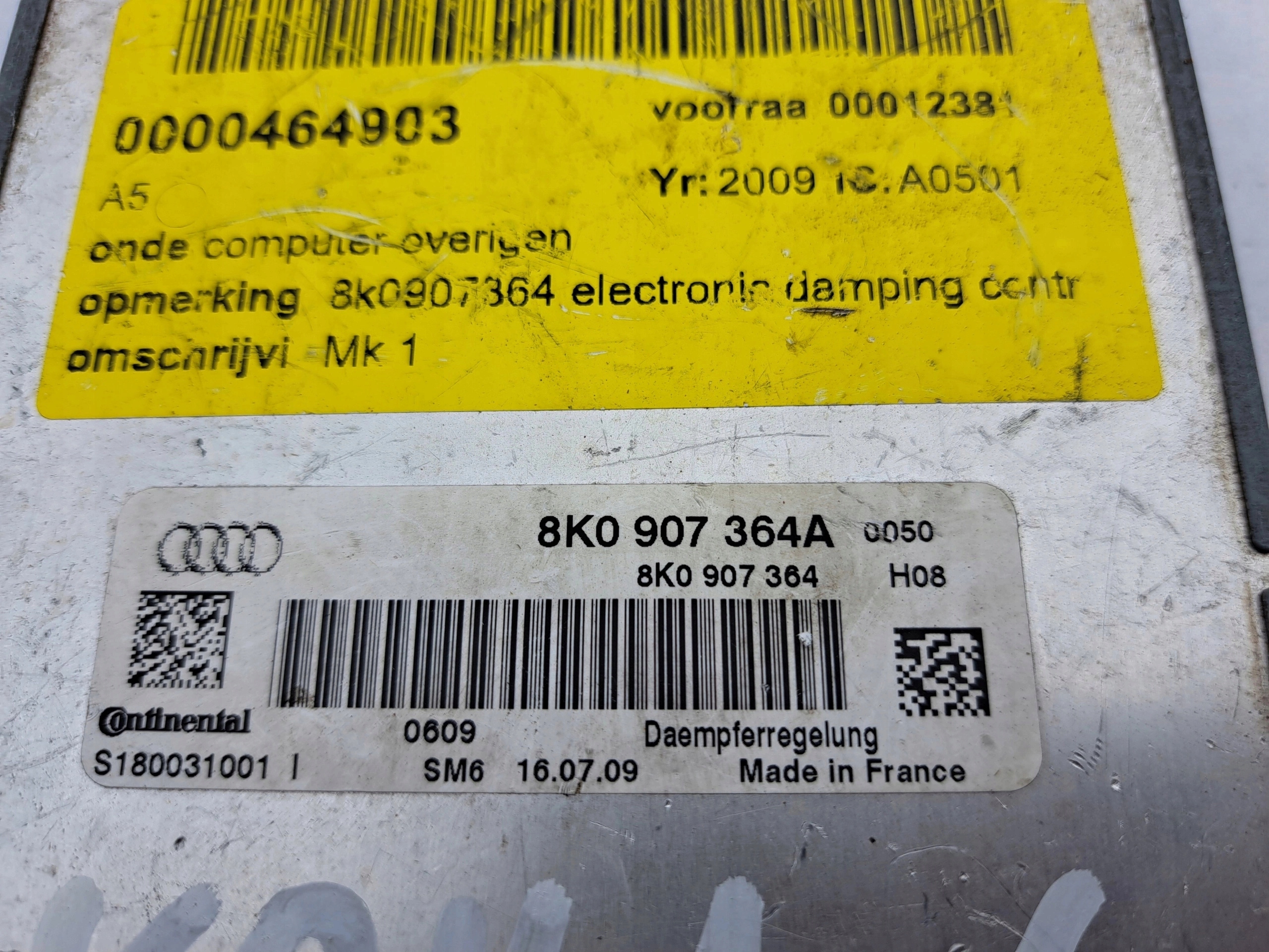 AUDI computer ECU control unit springing 8K0907364A S180031001I