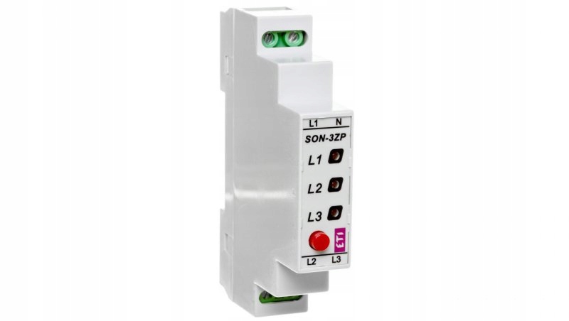Sygnalizator obecności napięcia Led 3x400V 3-fazowy z przyciskiem SON-3 Zp
