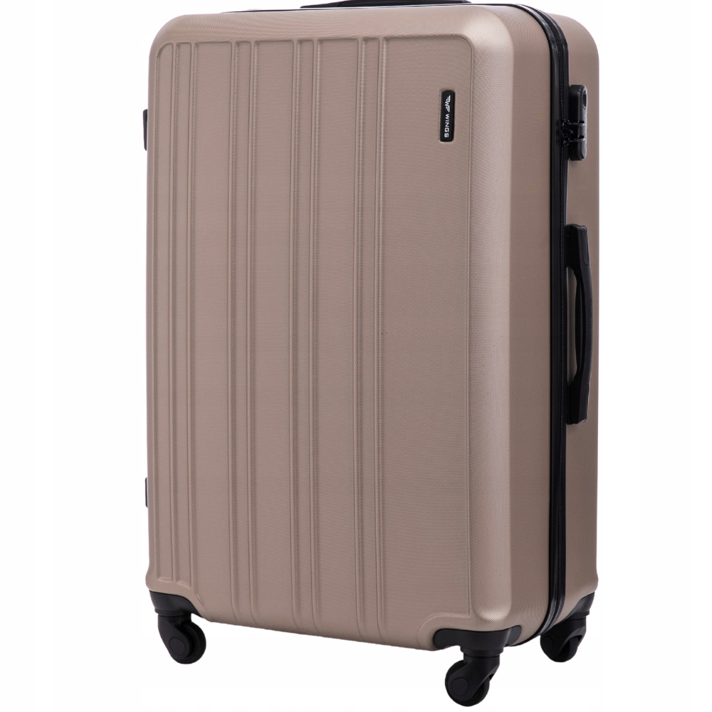 Cestovní kufr XXL na 4 kolečkách, šifrovací zámek, velký zavazadlový prostor z Abs Wings