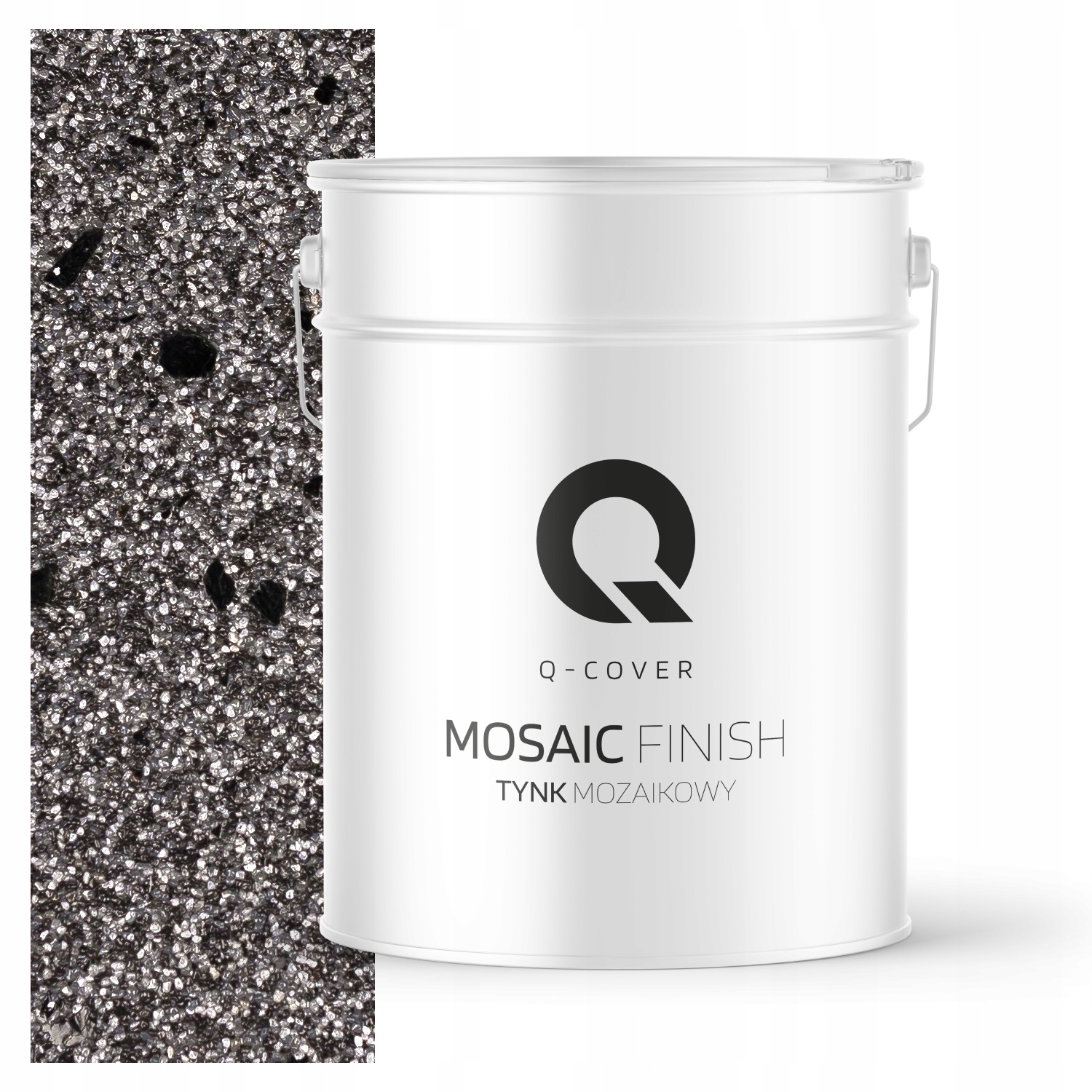 Mozaiková pryskyřičná omítka 12.5 kg vnitřní šedá tmavá s černou slídou M44