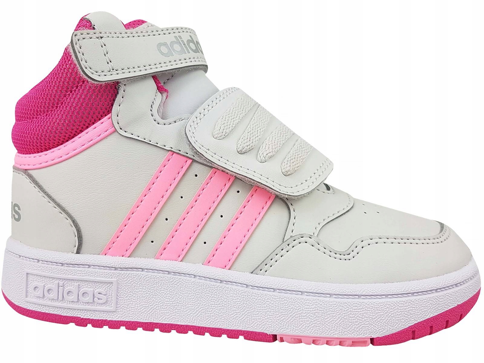 Adidas Hoops GZ1934 Buty Dziecięce Na Rzepy Szare