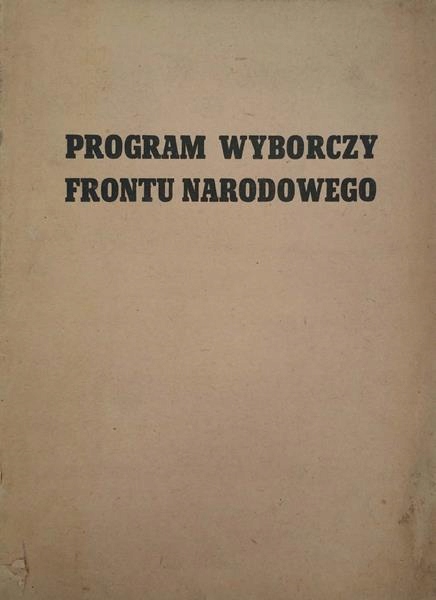 Program wyborczy Frontu Narodowego