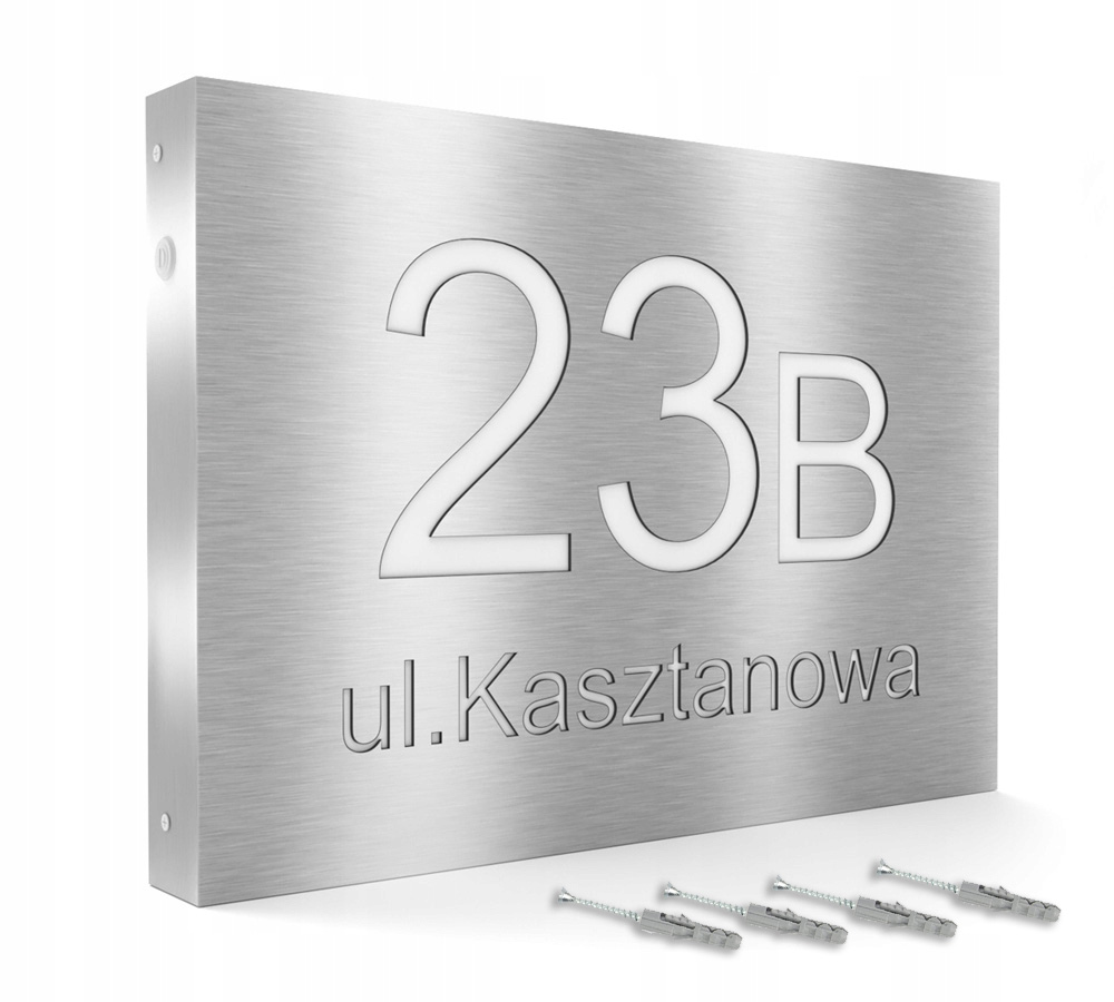 Podświetlany numer domu tablica adresowa LED 30x20