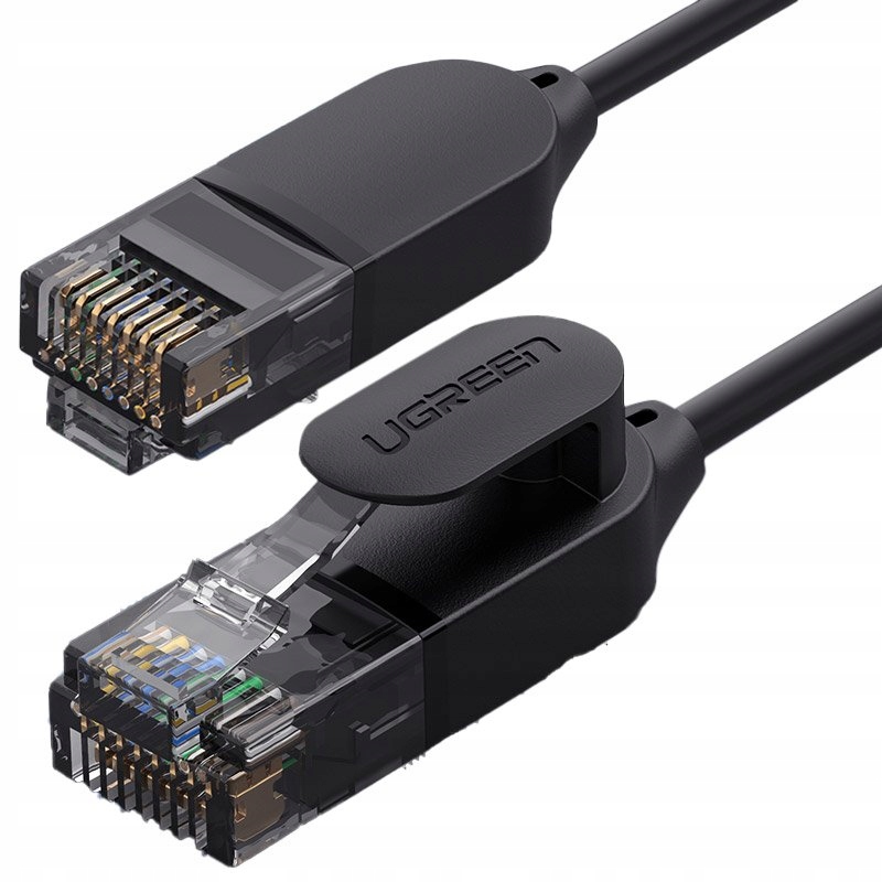 Patchcord Ugreen U/UTP 6a RJ45 / RJ45 10 m czarny