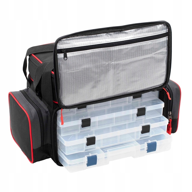 Mikado Torba Wędkarska Z Pudełkami rozm. L 49x26x32cm