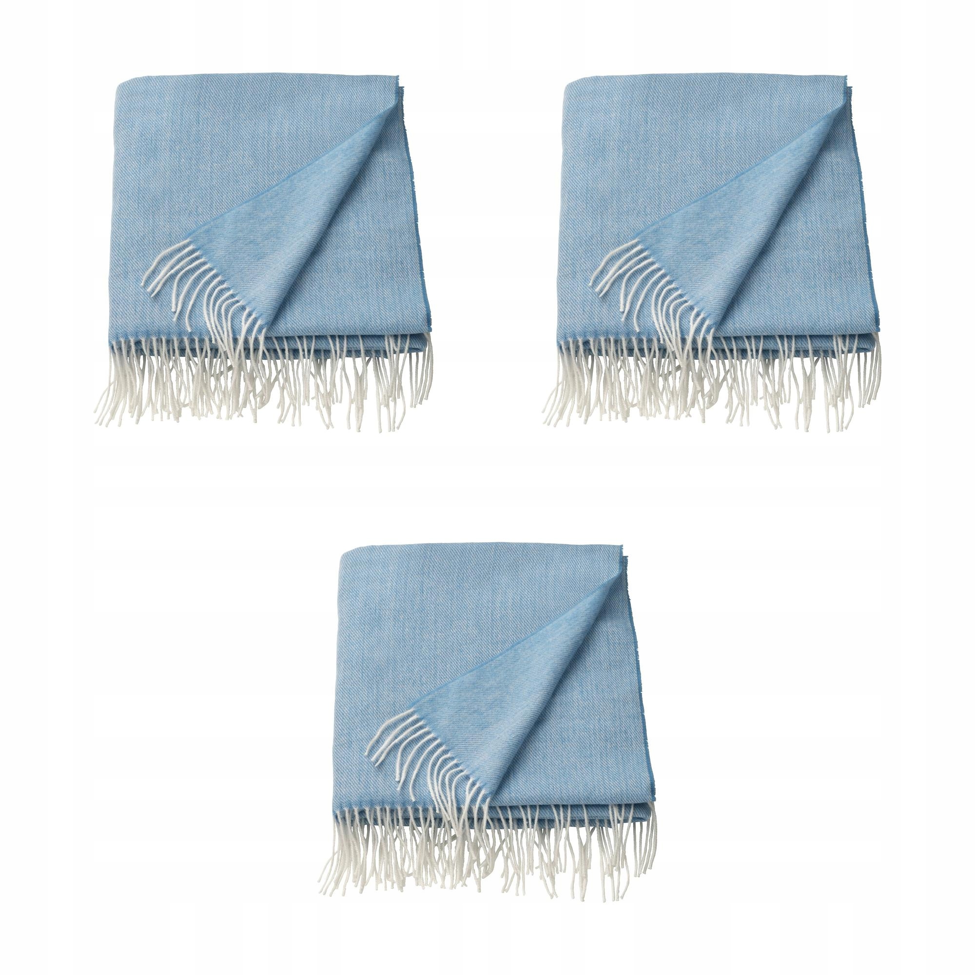 3 ks Holmvi Pled modrý 120 x 160 cm