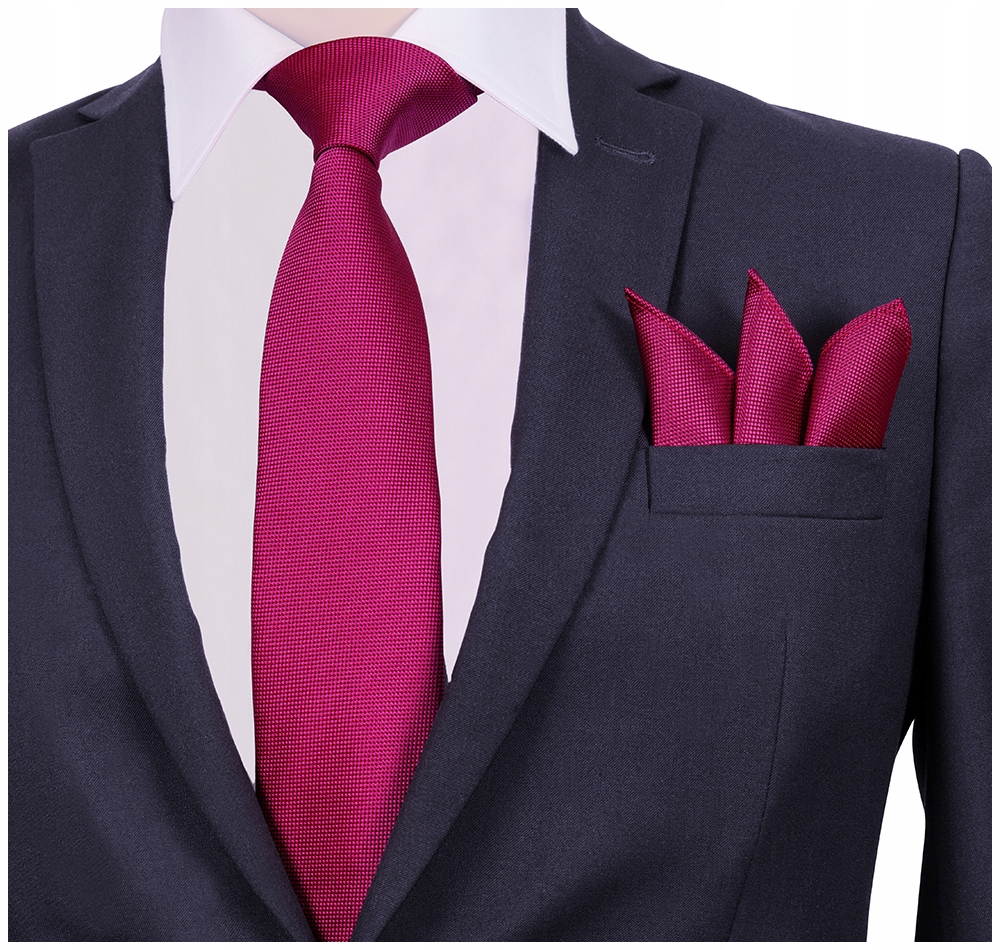 

Krawat Poszetka Wypustka Męska Mikrofibra k112