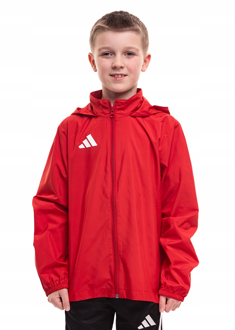 Kurtka Dziecięca adidas Entrada 26 Rozpinana Przejściowa Lekka Czerwona 116
