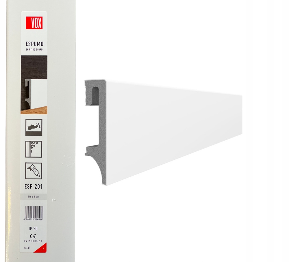 

Vox Espumo Esp 201 80mm Biała Listwa przypodłogowa