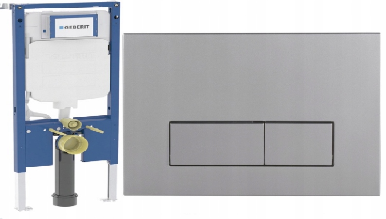 Geberit Rám na Wc Slim 8 cm Duofix UP720 tlačidlo Frida chrómová podložka