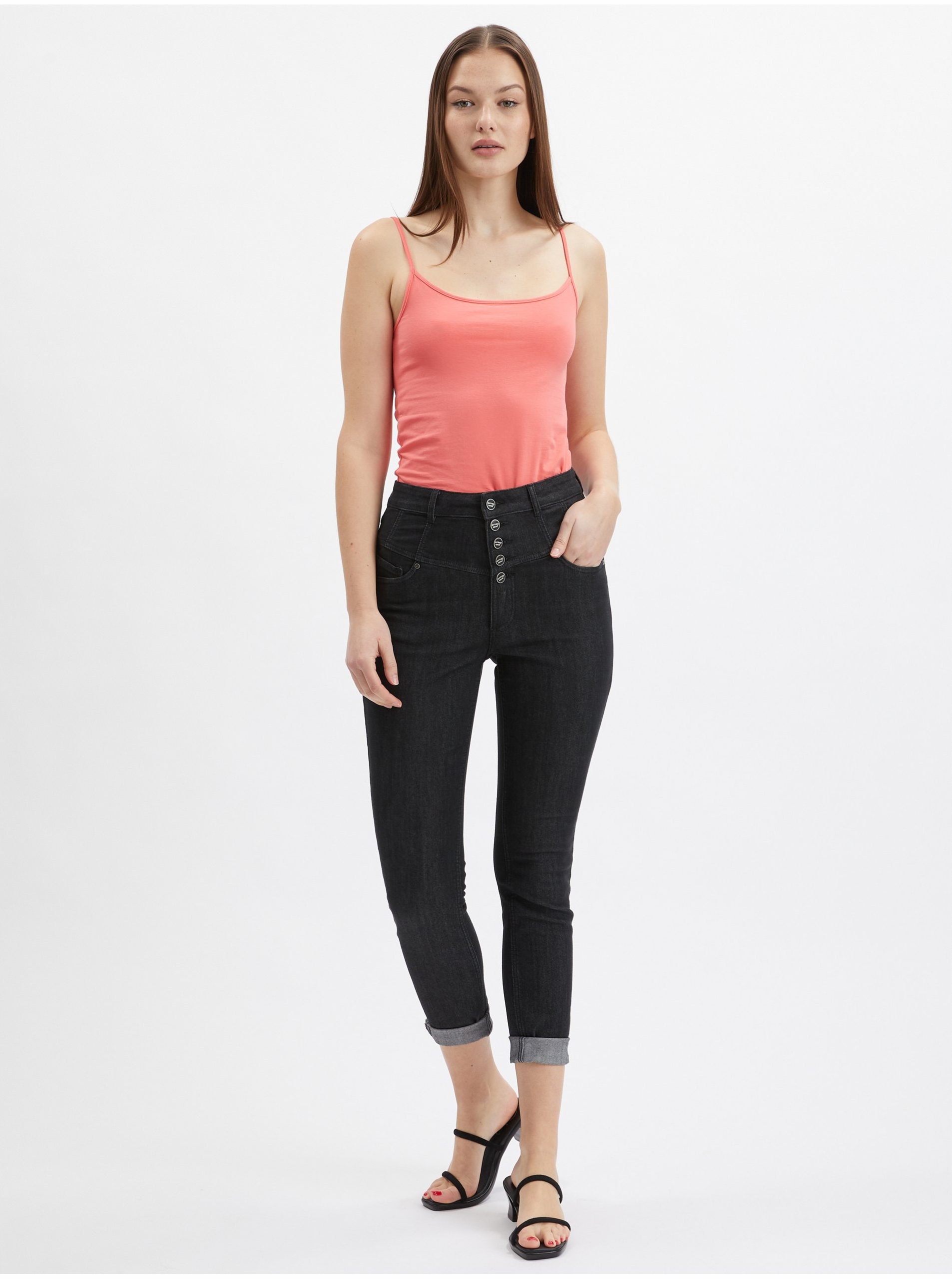 Top Orsay TS TOP ONLY BASIC THIN STRAPS r. S Materiał dominujący bawełna