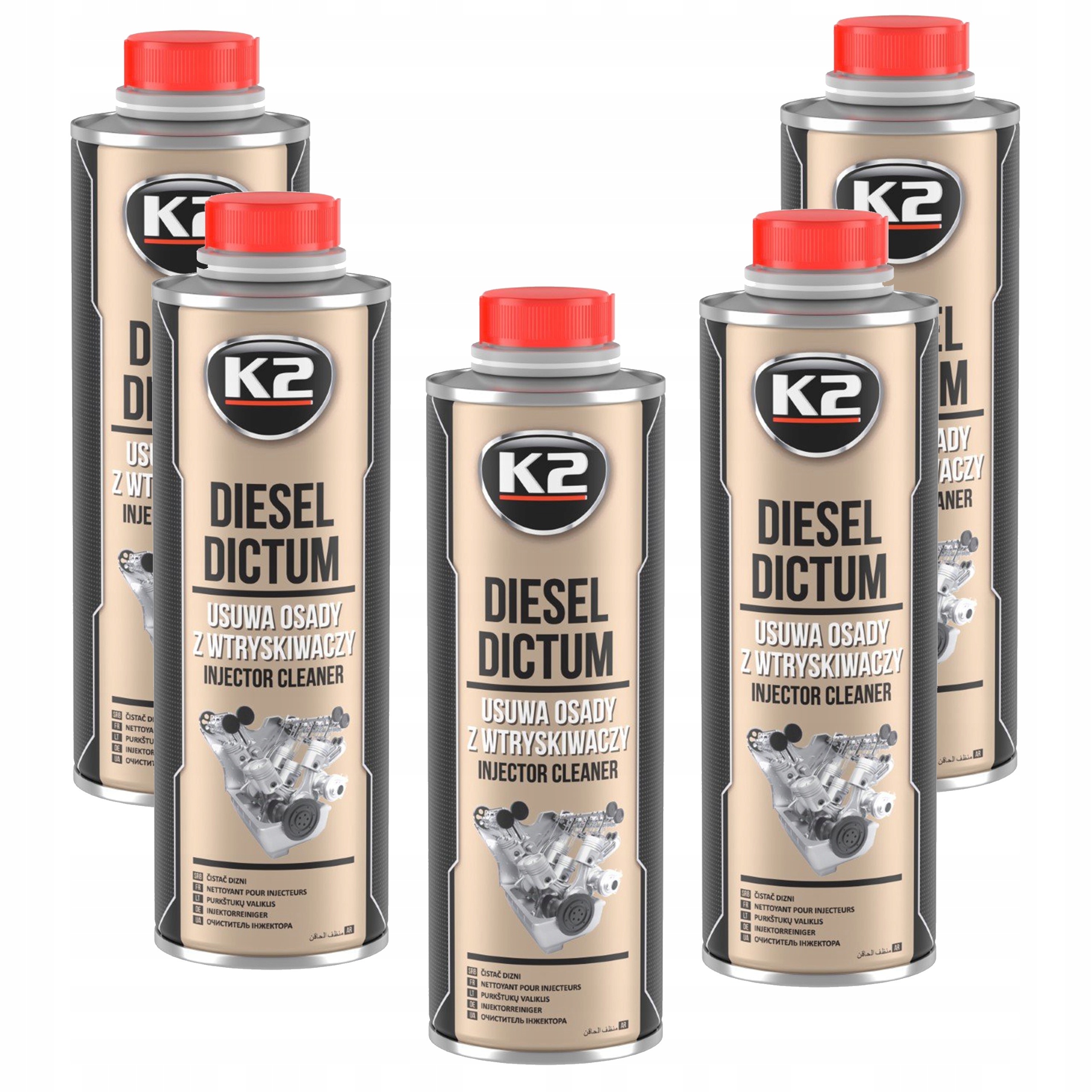 K2 DIESEL dictum 0,5 л очищає дизельні уприскування x 5