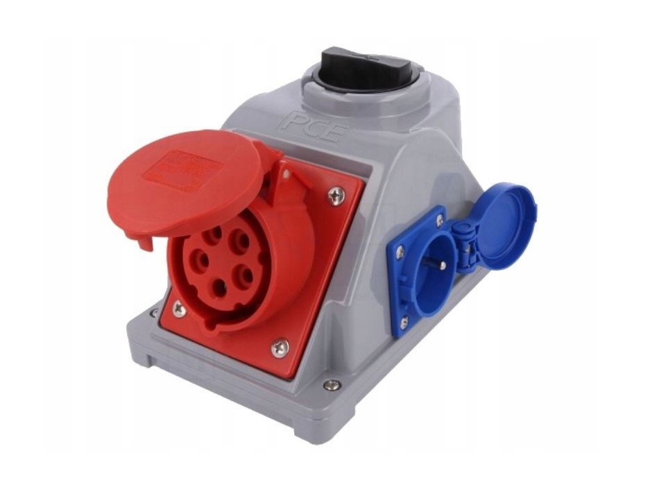 Instalační Sada Stavební Rozvaděč Silová Zásuvka 16A 5P 230V