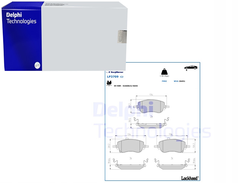 Brzdové Destičky Kpl Delphi
