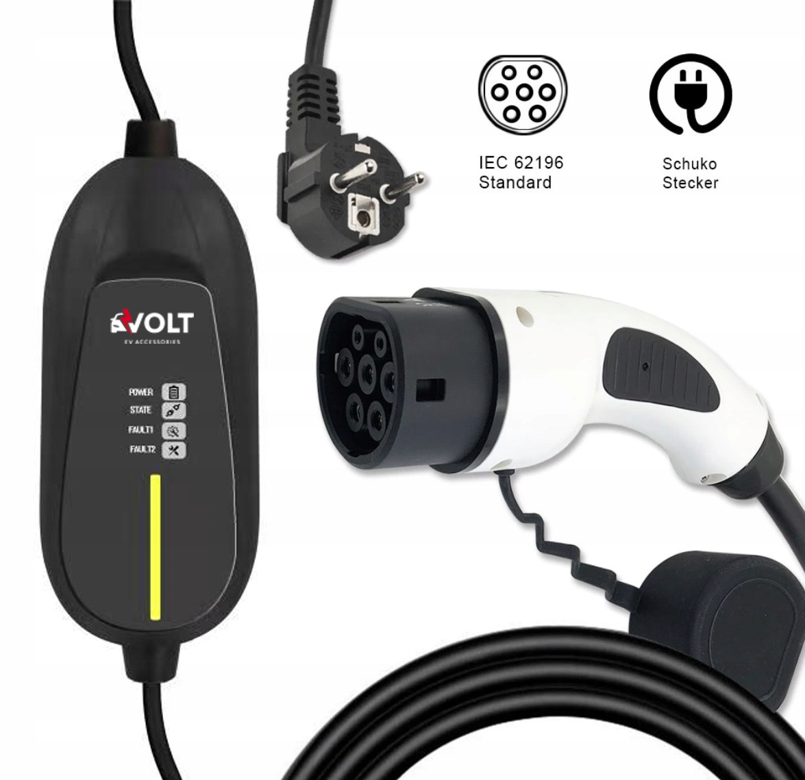 

Ładowarka Mobilna Typ 2 16A Ev Phev 4 Kw Schuko Ac