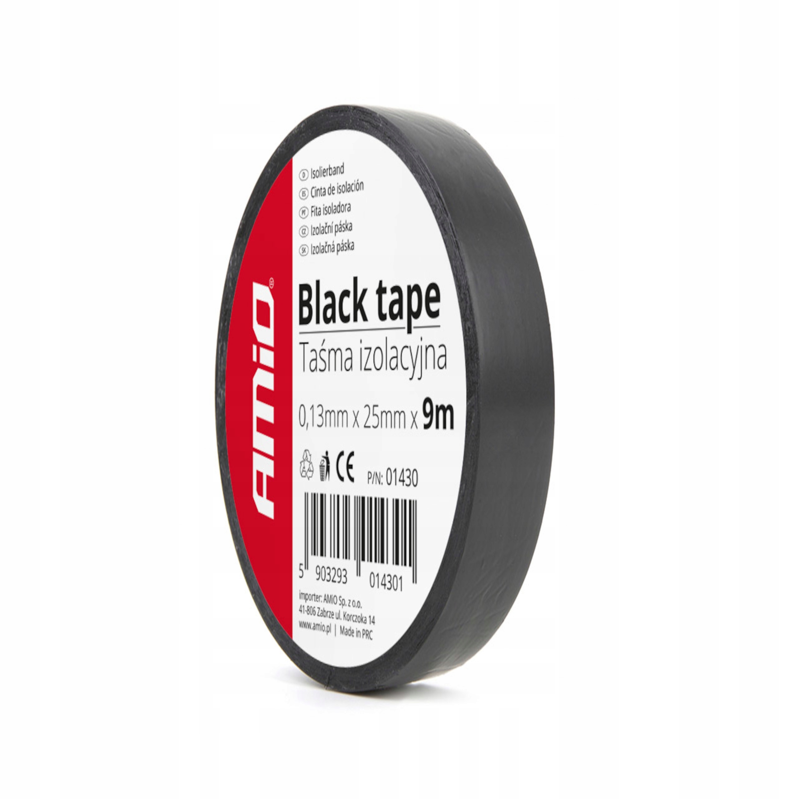 TAŚMA IZOLACYJNA CZARNA SZKOT 25MMx9M