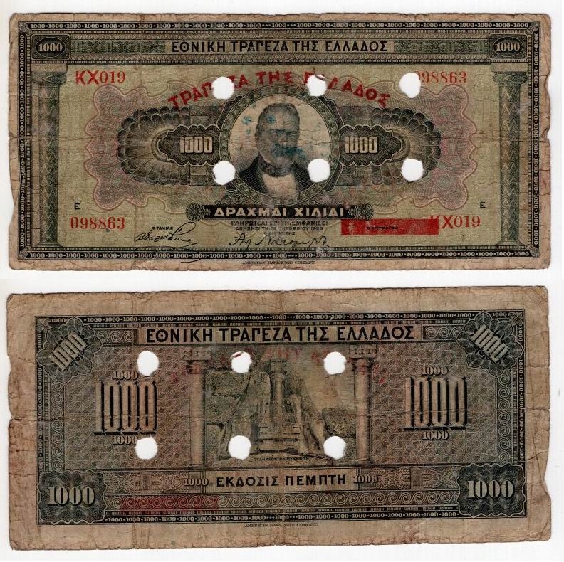 GRECJA (1926) 1941 1000 DRACHMAI