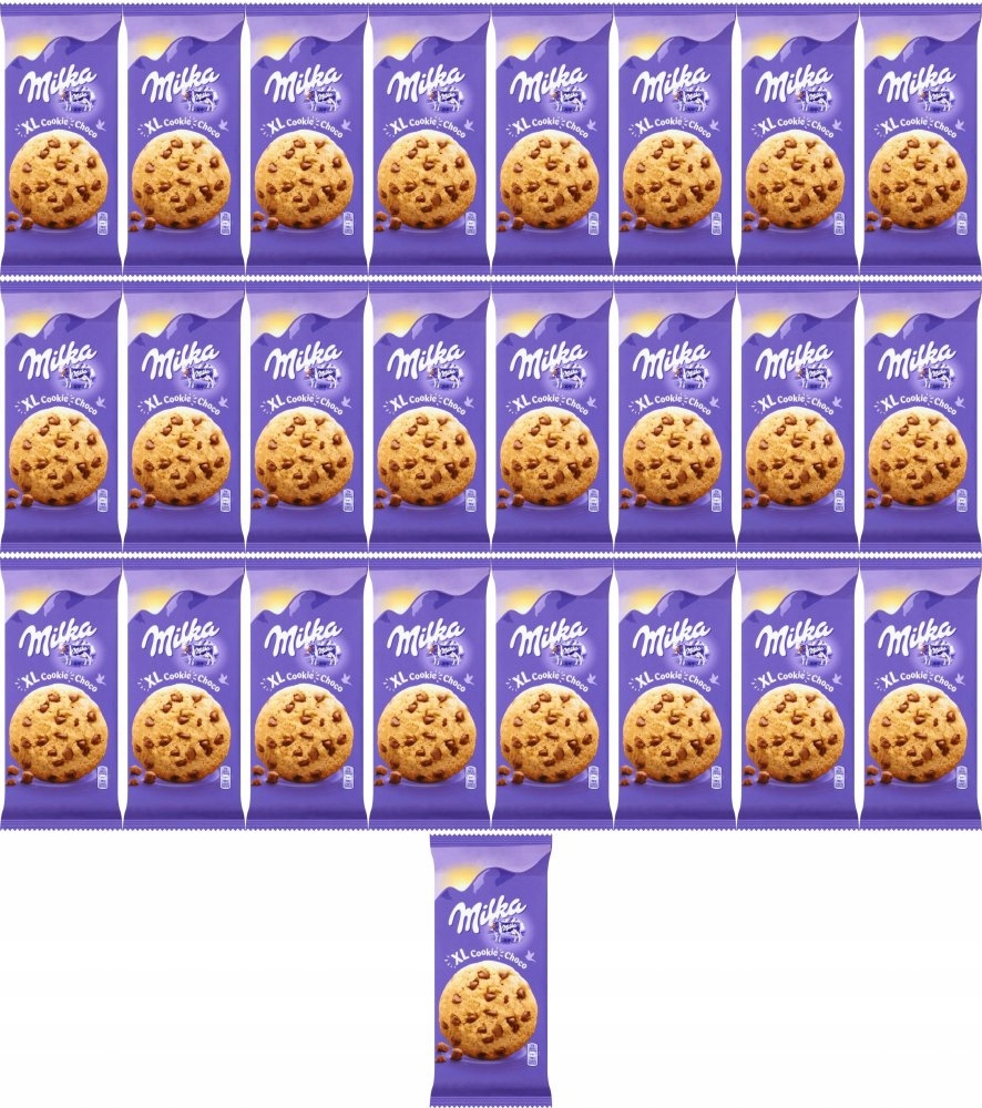 Milka XL Cookies Choco Ciastka z czekoladą 184 g x25