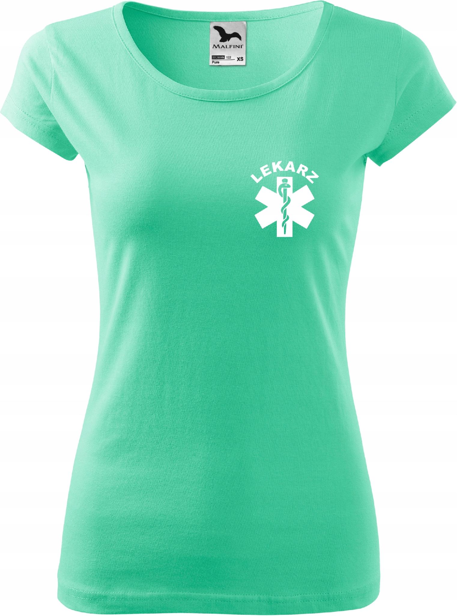 

Koszulka medyczna Pure damska nadruk Lekarz r. XL