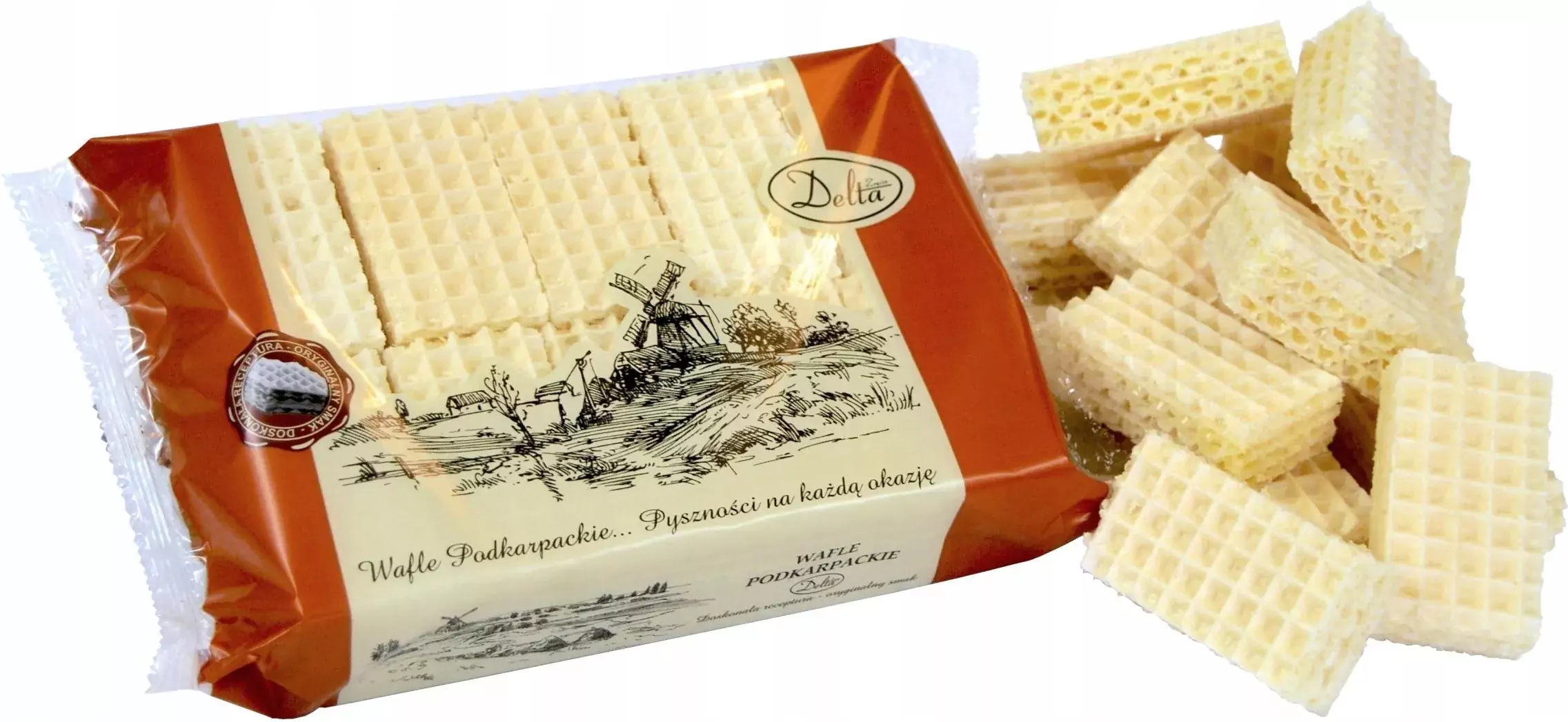 10 Sztuk Delta 450G Wafle Z Masą Karmelową