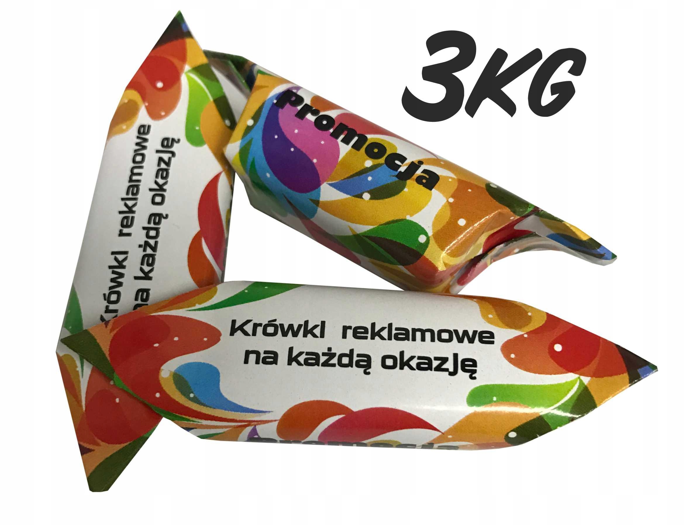 Tradycyjne Krówki reklamowe z nadrukiem logo - 3kg