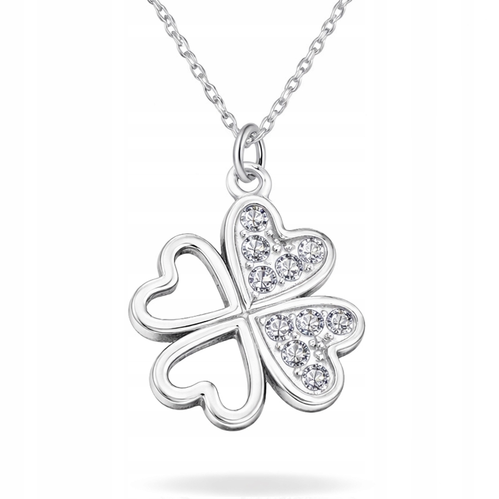 Stříbrný čtyřlístek se čtyřlístkem, stříbro výplet Anker