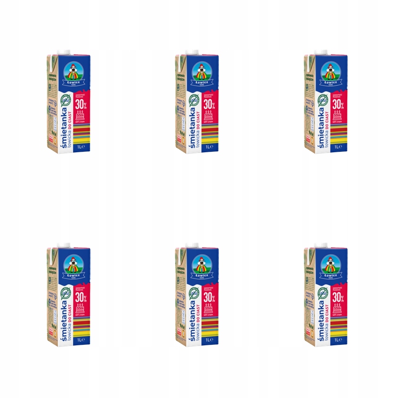 Smetana Łowicka krémová Uht 30% 1000 ml Łowicz X6
