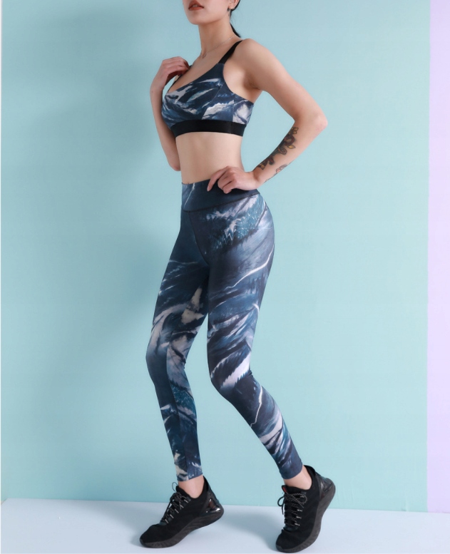 SPORTOWY KOMPLET TOP + LEGGINSY SIŁOWNIA L Marka inna