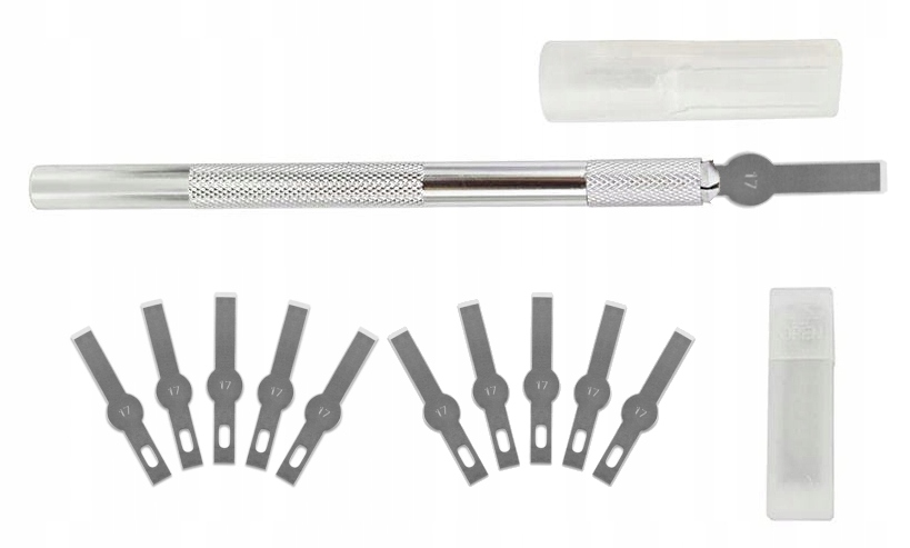 Skalpel nożyk dłuto serwisowe + 10 Ostrzy